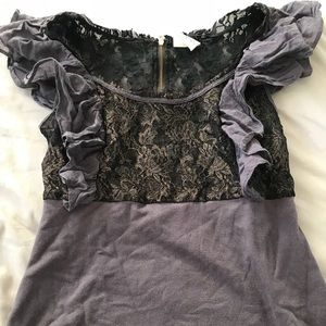 free people gray blouse size 4